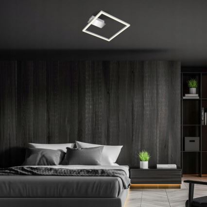 Briloner 3780-014 - LED lubinis šviestuvas FRAME LED/14W/230V 26,5x25 cm matinis chromas