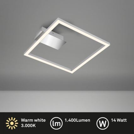 Briloner 3780-014 - LED lubinis šviestuvas FRAME LED/14W/230V 26,5x25 cm matinis chromas