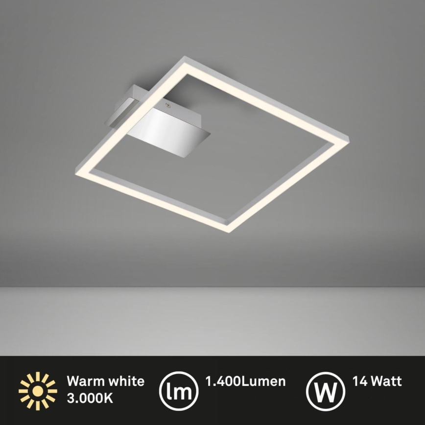 Briloner 3780-014 - LED lubinis šviestuvas FRAME LED/14W/230V 26,5x25 cm matinis chromas