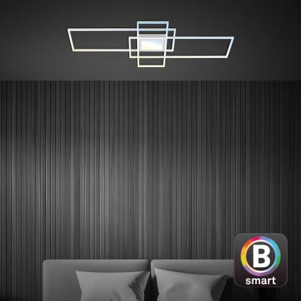 Briloner 3812019 - Reguliuojamas LED lubinis šviestuvas RAM LED/56W/230V Wi-Fi Tuya 111x42 cm + nuotolinis valdymas