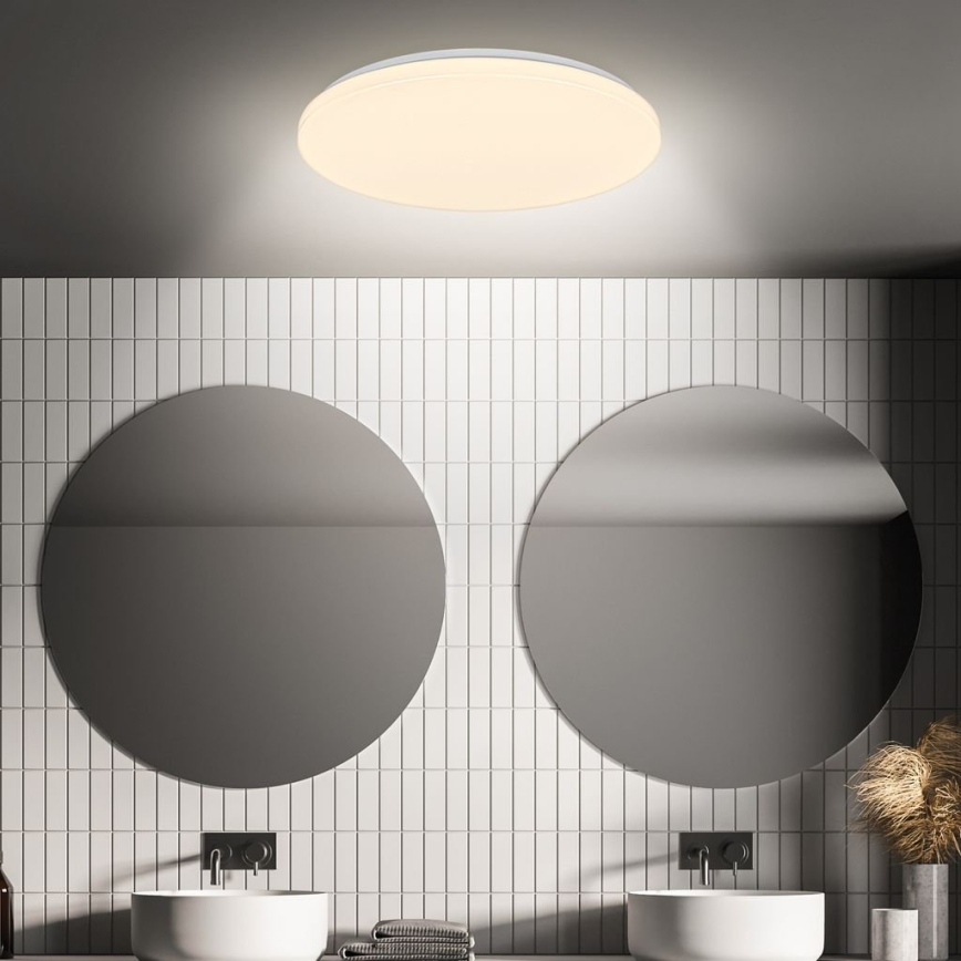 Briloner 3827-016 - LED lubinis vonios šviestuvas su jutikliu WALK LED/13W/230V IP54 Ø 27 cm balta