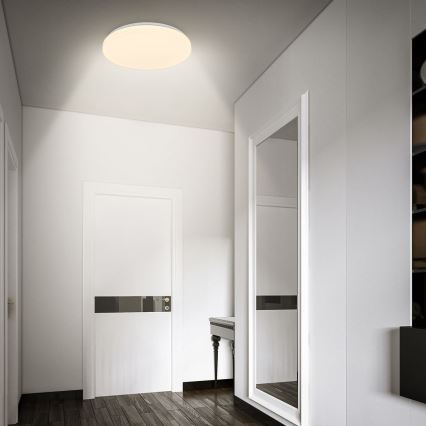 Briloner 3827-016 - LED lubinis vonios šviestuvas su jutikliu WALK LED/13W/230V IP54 Ø 27 cm balta