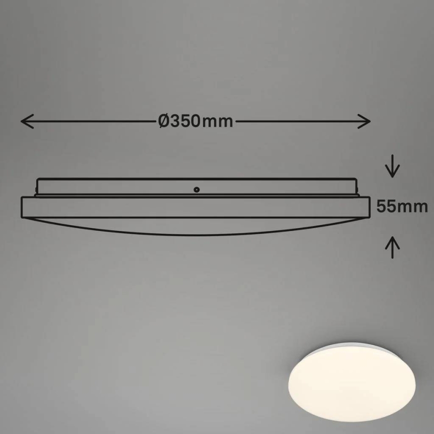 Briloner 3828-016 - LED vonios kambario lubinis šviestuvas su judesio jutikliu WALK LED/24W/230V IP54 skersmuo 35 cm baltas