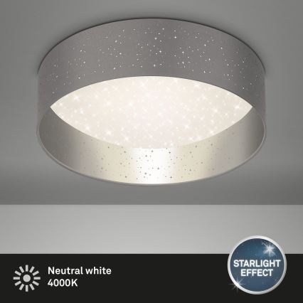 Briloner 3882-014 - LED lubinis šviestuvas MAILA STARRY LED/18W/230V pilka/sidabras