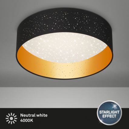 Briloner 3882-015 - LED lubinis šviestuvas MAILA STARRY LED/18W/230V juoda/auksas