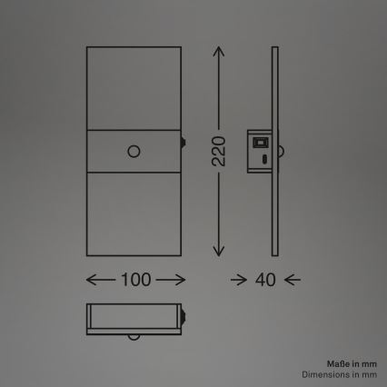 Briloner 3888012 - įkraunamas LED sieninis šviestuvas su judesio ir sutemos jutikliu AURA LED/2,5W/5V 1800 mAh matinis chromas