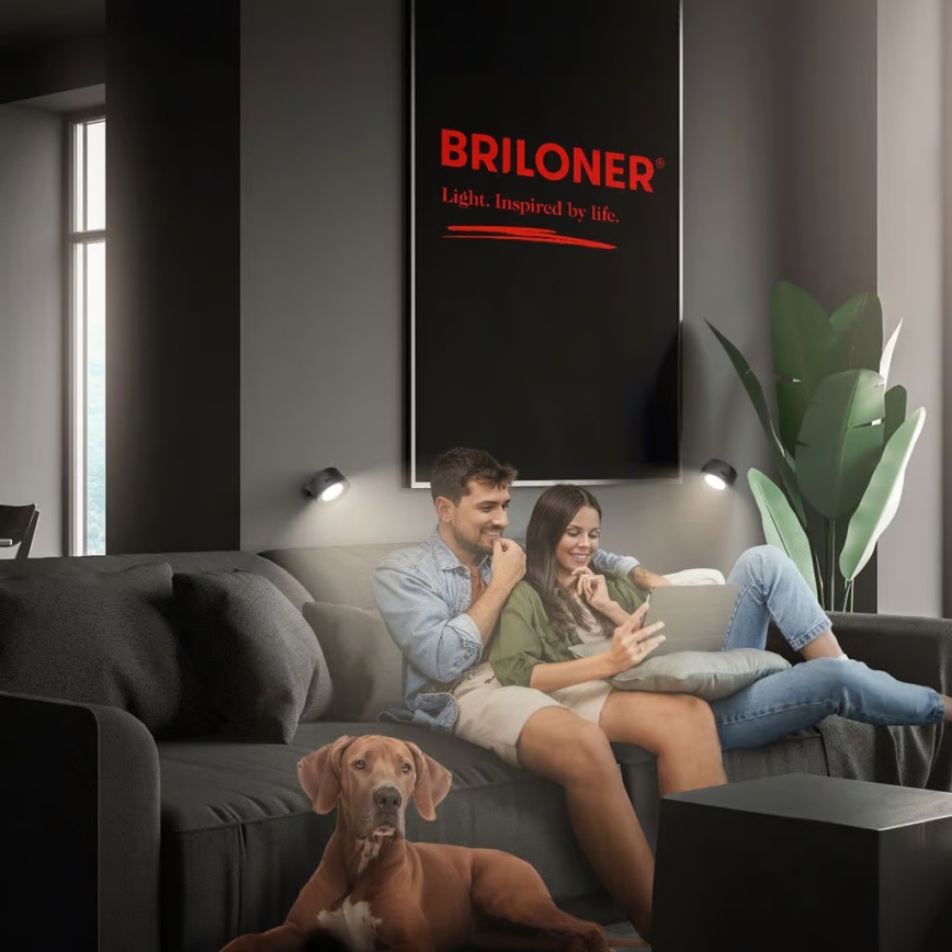 Briloner 3896015 - LED dimeriuojamas įkraunamas sieninis šviestuvas TARI LED/1,6W/5V 1500 mAh juodas