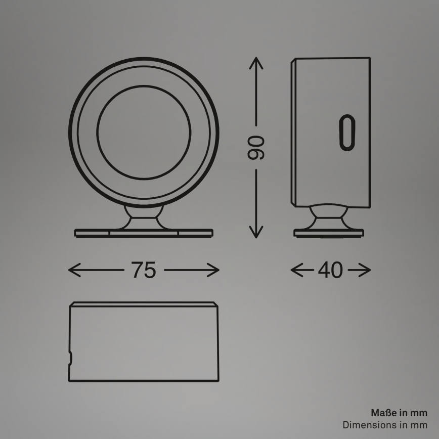 Briloner 3896016 - reguliuojamo ryškumo LED įkraunamas sieninis šviestuvas TARI LED/1,6W/5V 1500 mAh baltas