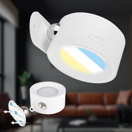 Briloner 3896016 - LED dimeriuojamas įkraunamas sieninis šviestuvas TARI LED/1,6W/5V 1500 mAh balta