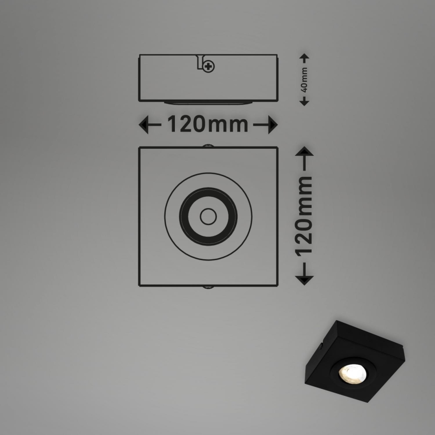 Briloner 3996015 - LED Akcentinis šviestuvas CTS LED/4W/230V 2700/4000K juoda