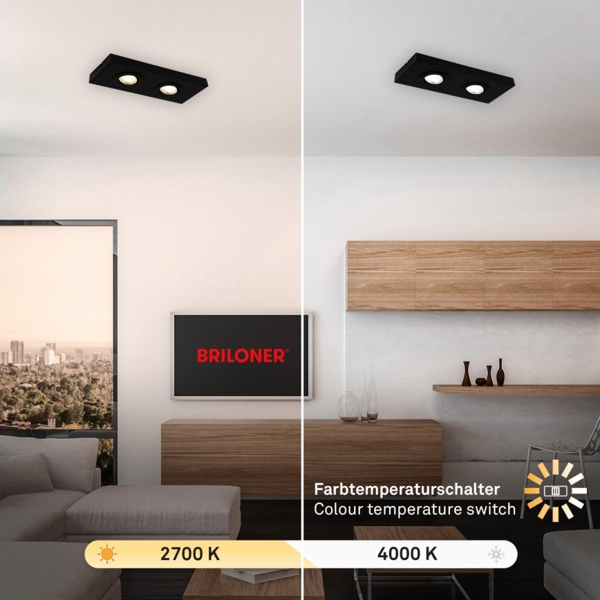 Briloner 3996025 - LED Akcentinis šviestuvas CTS 2xLED/4W/230V 2700/4000K juoda