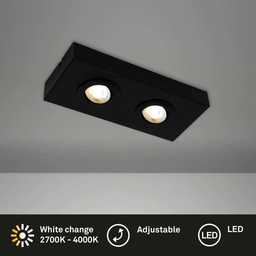 Briloner 3996025 - LED Akcentinis šviestuvas CTS 2xLED/4W/230V 2700/4000K juoda