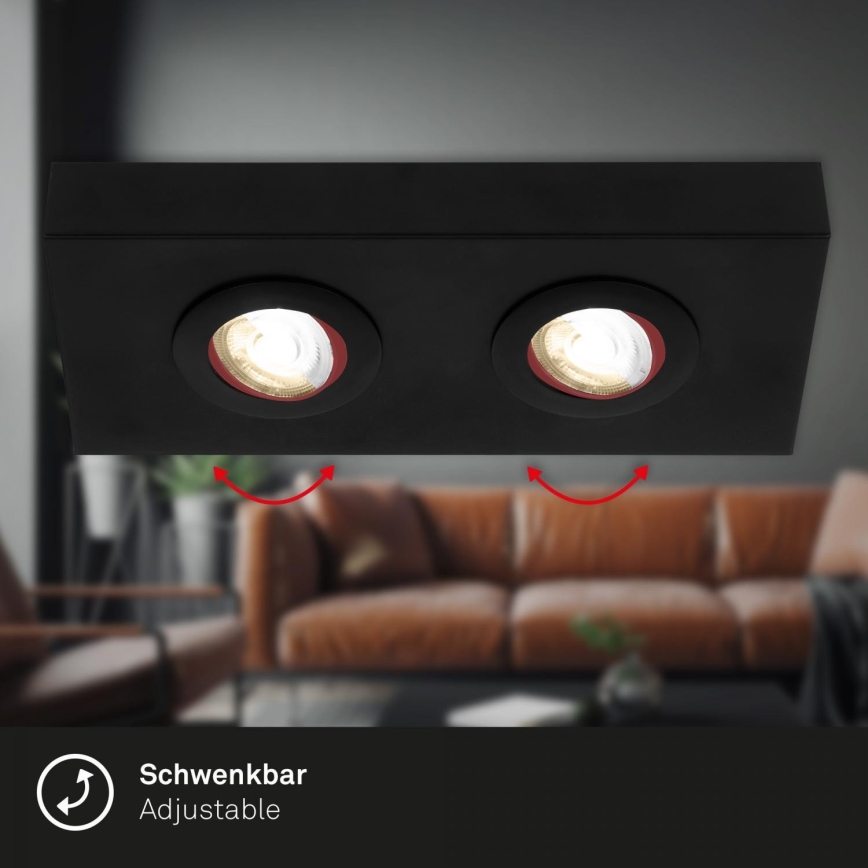 Briloner 3996025 - LED Akcentinis šviestuvas CTS 2xLED/4W/230V 2700/4000K juoda