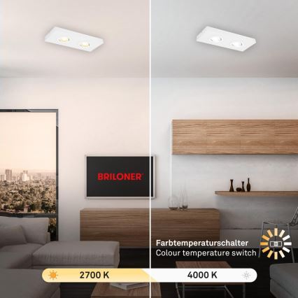Briloner 3996026 - LED Akcentinis šviestuvas CTS 2xLED/4W/230V 2700/4000K balta