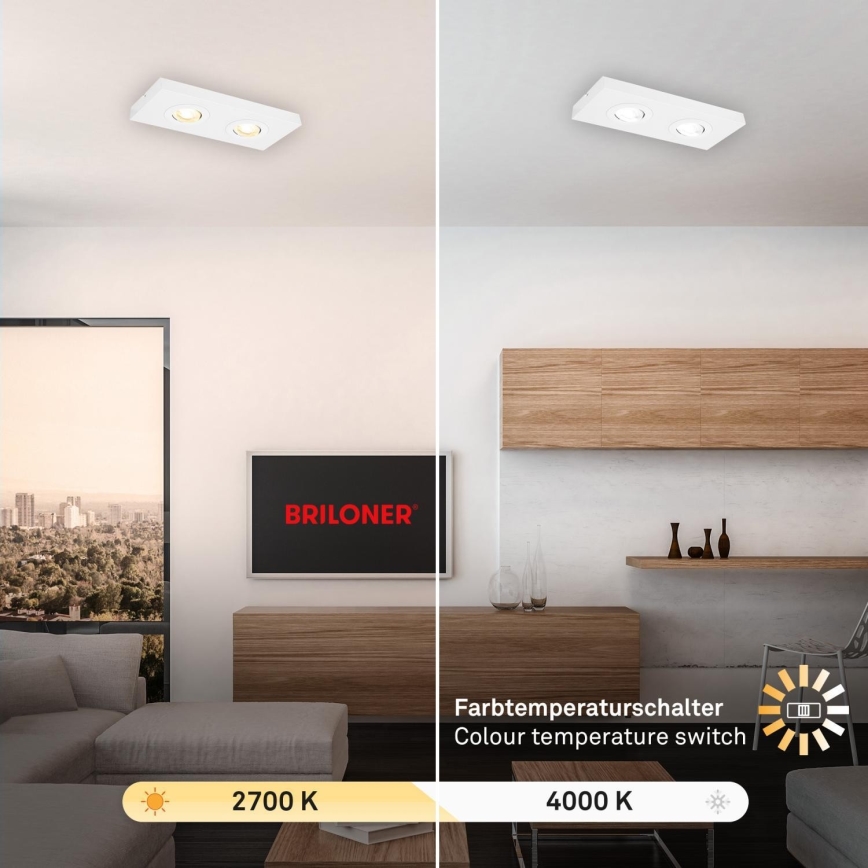Briloner 3996026 - LED Akcentinis šviestuvas CTS 2xLED/4W/230V 2700/4000K balta