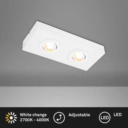 Briloner 3996026 - LED Akcentinis šviestuvas CTS 2xLED/4W/230V 2700/4000K balta
