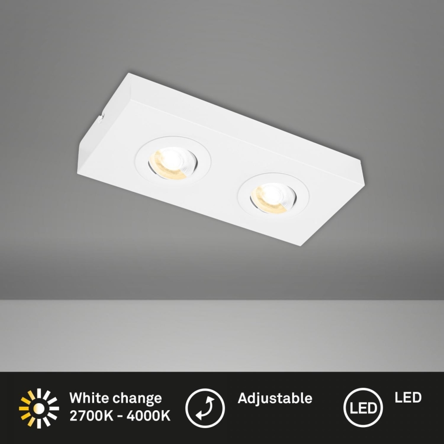 Briloner 3996026 - LED Akcentinis šviestuvas CTS 2xLED/4W/230V 2700/4000K balta