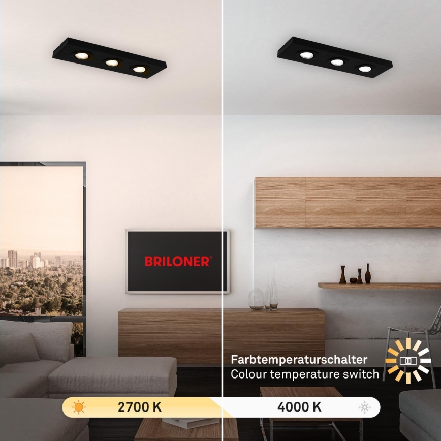 Briloner 3996035 - LED Akcentinis šviestuvas CTS 3xLED/4W/230V 2700/4000K juoda