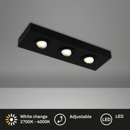 Briloner 3996035 - LED Akcentinis šviestuvas CTS 3xLED/4W/230V 2700/4000K juoda