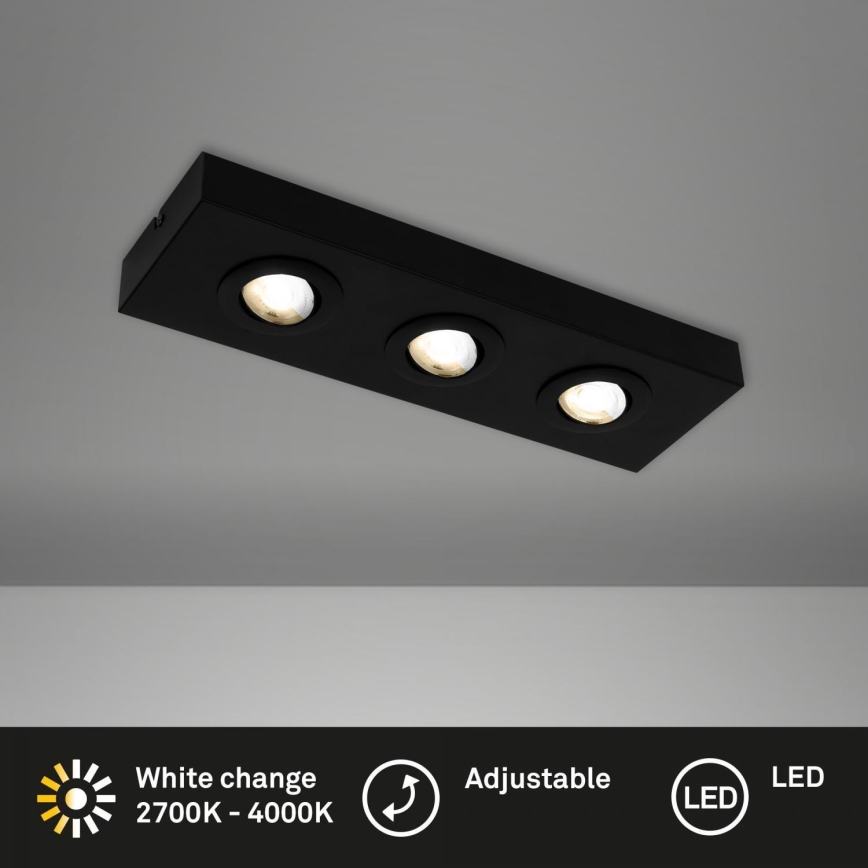 Briloner 3996035 - LED Akcentinis šviestuvas CTS 3xLED/4W/230V 2700/4000K juoda