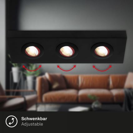 Briloner 3996035 - LED Akcentinis šviestuvas CTS 3xLED/4W/230V 2700/4000K juoda