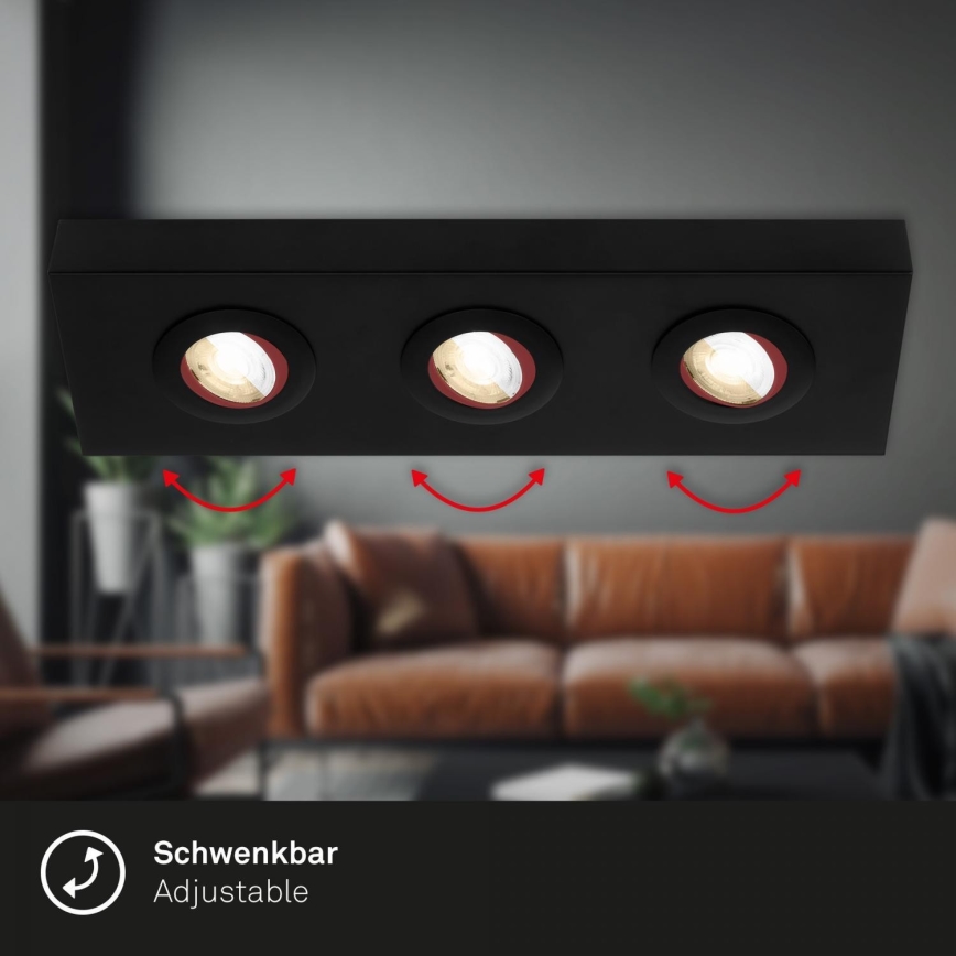 Briloner 3996035 - LED Akcentinis šviestuvas CTS 3xLED/4W/230V 2700/4000K juoda