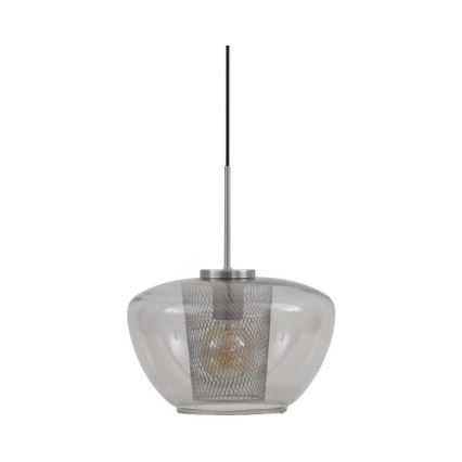 Briloner 4016-014 - Pakabinamas šviestuvas ant laido SEVENTIES 1xE27/40W/230V dūminė pilka