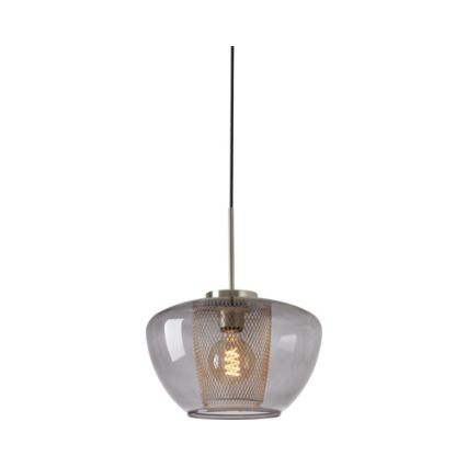 Briloner 4016-014 - Pakabinamas šviestuvas ant laido SEVENTIES 1xE27/40W/230V dūminė pilka