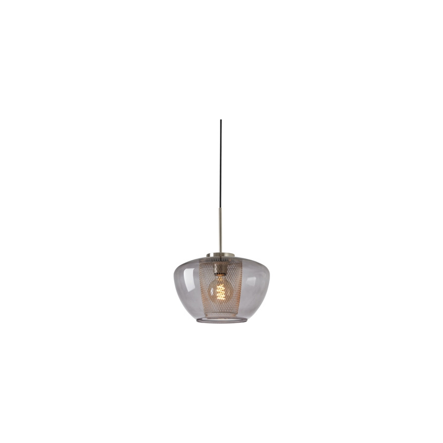 Briloner 4016-014 - Pakabinamas šviestuvas ant laido SEVENTIES 1xE27/40W/230V dūminė pilka