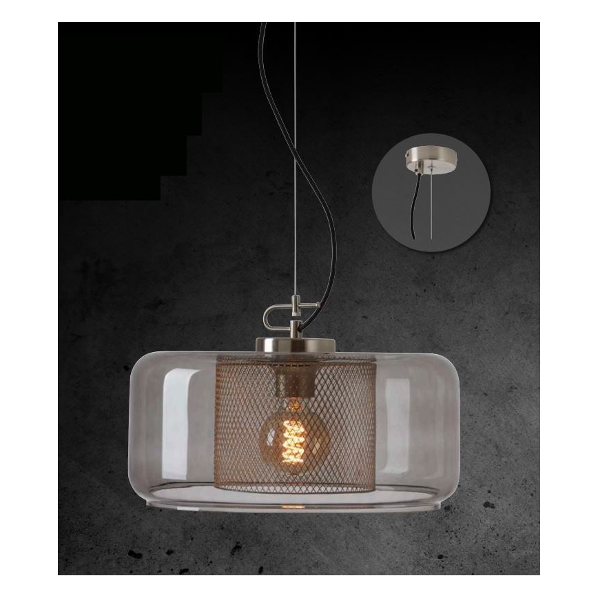 Briloner 4018-014 - Pakabinamas sietynas SEVENTIES 1xE27/40W/230V permatoma