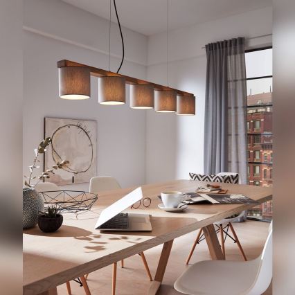 Briloner 4075-054 - Pakabinama liustra ant kabelio 5xE14/25W/230V