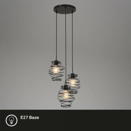 Briloner 4870-035 - Pakabinamas šviestuvas ant laido 3xE27/60W/230V