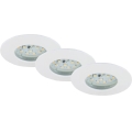 Briloner 6994-036 - komplektas (3 vnt.) įleidžiamų vonios LED šviestuvų LED/5W/230V IP44
