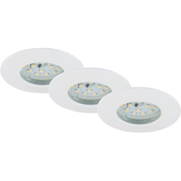 Briloner 6994-036 - komplektas (3 vnt.) įleidžiamų vonios LED šviestuvų LED/5W/230V IP44