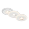 Briloner 7039036 - Rinkinys: 3xLED vonios įleidžiamieji šviestuvai 3xLED/5W/230V IP44, balti