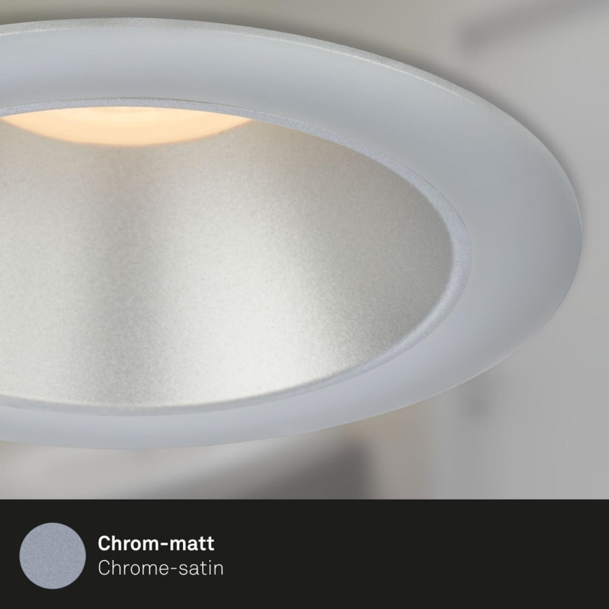 Briloner 7041-034 - KOMPLEKTAS 3x LED įleidžiamas lubinis vonios šviestuvas LED/4,9W/230V IP44 sidabras