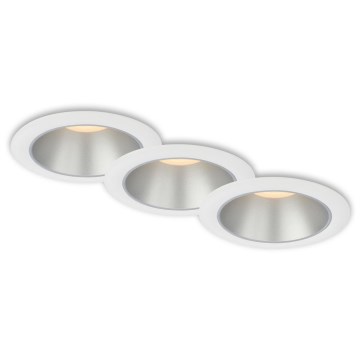 Briloner 7041-036 - KOMPLEKTAS 3x LED įleidžiamas lubinis vonios šviestuvas LED/4,9W/230V IP44 balta