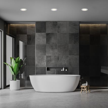 Briloner 7049014 - LED reguliuojamas vonios įleidžiamas šviestuvas LED/6W/230V 3000K IP44 matinis chromas