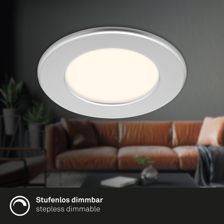 Briloner 7049014 - LED reguliuojamas vonios įleidžiamas šviestuvas LED/6W/230V 3000K IP44 matinis chromas