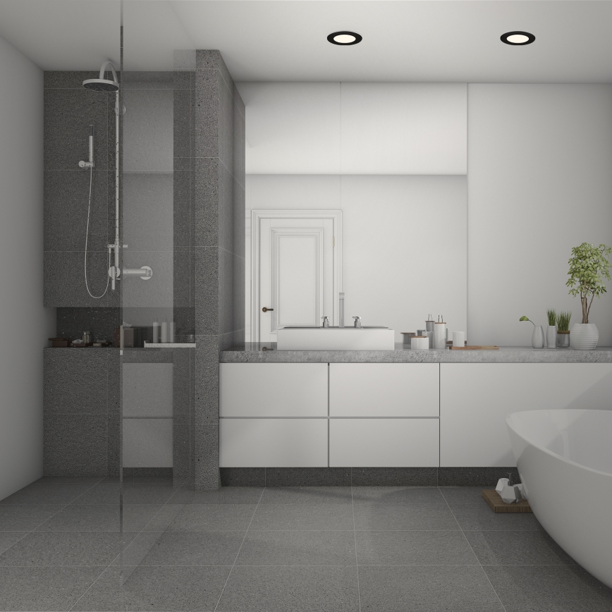 Briloner 7049015 - LED dimeriuojamas įleidžiamas šviestuvas vonios kambariui LED/6W/230V 3000K IP44 juodas