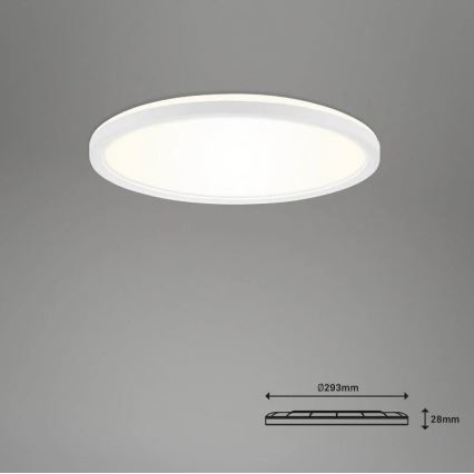 Briloner 7058-016 - LED Reguliuojamas šviestuvas SLIM LED/18W/230V 2700-6500K Wi-Fi Tuya + nuotolinio valdymo pultas