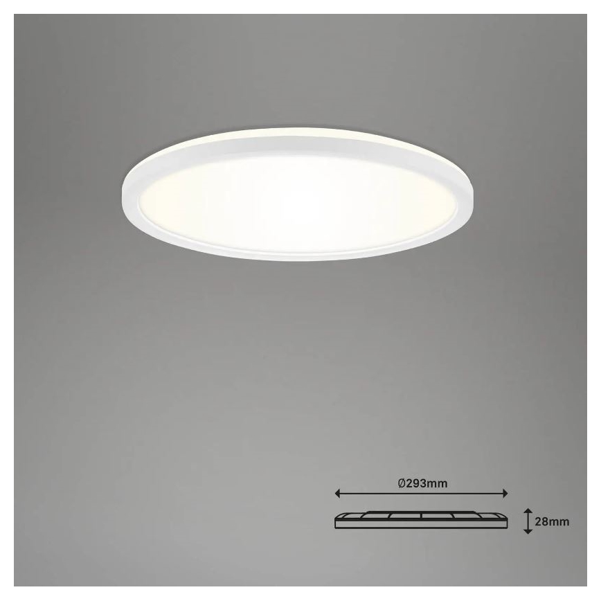 Briloner 7058-016 - LED Reguliuojamas šviestuvas SLIM LED/18W/230V 2700-6500K Wi-Fi Tuya + nuotolinio valdymo pultas