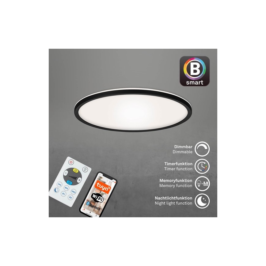 Briloner 7059-015 - LED Pritemdomas lubinis šviestuvas SLIM LED/22W/230V 2700-6500K Wi-Fi Tuya + nuotolinio valdymo pultas