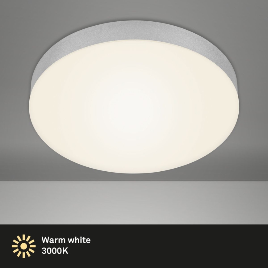 Briloner 7066-014 - LED lubinis šviestuvas FLAME LED/21W/230V 3000K sidabras diametras 28,7 cm