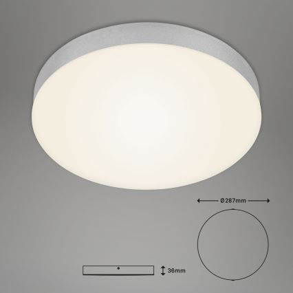 Briloner 7066-014 - LED lubinis šviestuvas FLAME LED/21W/230V 3000K sidabras diametras 28,7 cm
