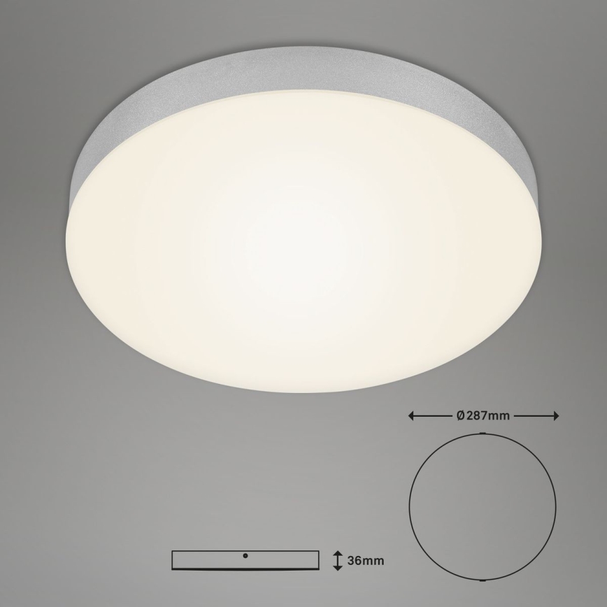 Briloner 7066-014 - LED lubinis šviestuvas FLAME LED/21W/230V 3000K sidabras diametras 28,7 cm