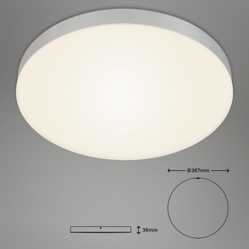 Briloner 7068-014 - LED lubinis šviestuvas FLAME LED/24,5W/230V 3000K diametras 38 cm sidabras