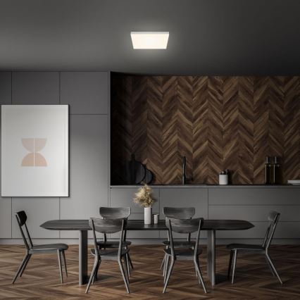 Briloner 7071-014 - LED lubinis šviestuvas FLAME LED/21W/230V 3000K 28,7x28,7 cm sidabras