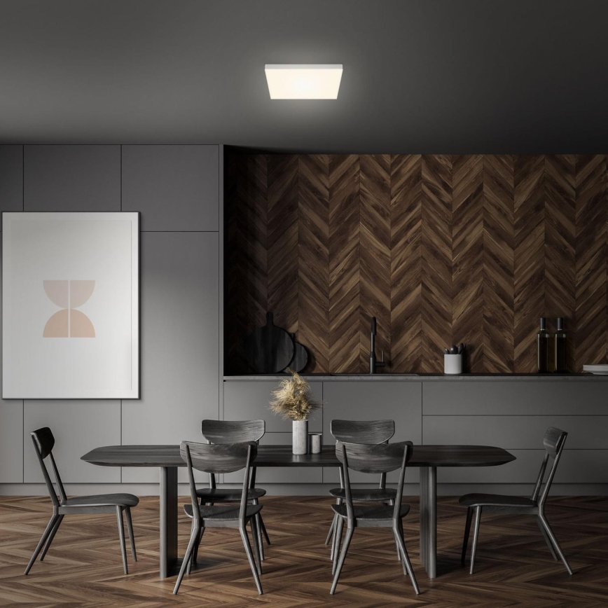 Briloner 7071-014 - LED lubinis šviestuvas FLAME LED/21W/230V 3000K 28,7x28,7 cm sidabras