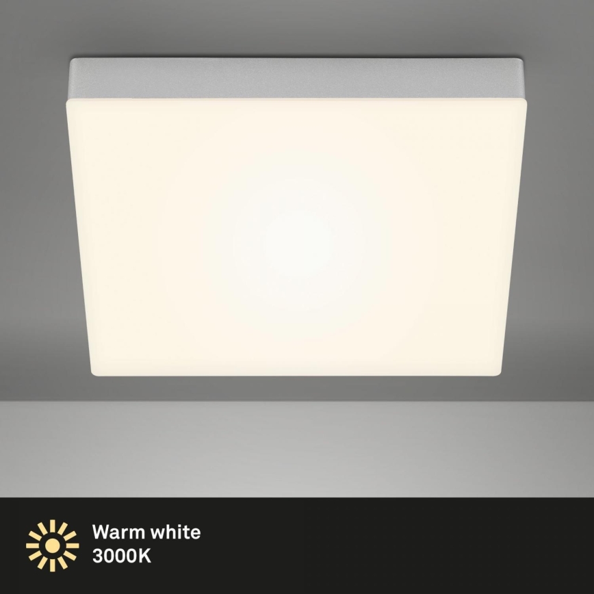 Briloner 7071-014 - LED lubinis šviestuvas FLAME LED/21W/230V 3000K 28,7x28,7 cm sidabras